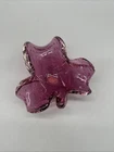 VTG Murano Art Glass Bowl Purple Bullicante Bubbles Venice Italy Hand Blown