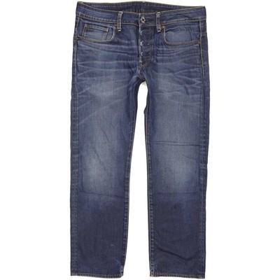 G-Star 3301 Herren Jeans blau Straight Regular W33 L28 (105085)