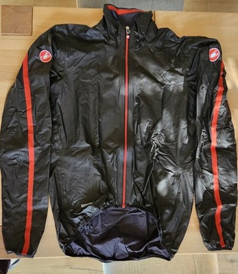 Castelli Gore-Tex Active Regenjacke, Schwarz, Größe XL