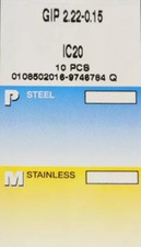 10   PCS  ORIGINAL  INSERTS‎       GIP 2.22-0.15 IC20