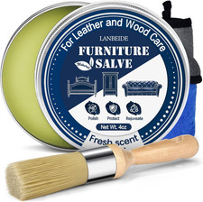 Furniture Salve with Brush for Leather Wood, Polisher and Conditioner for Leathe