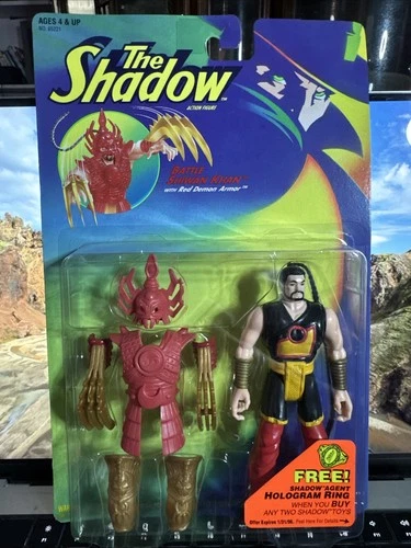 VTG 1994 Kenner The Shadow Action Figure Battle Shiwan Khan w/Red Demon Armor