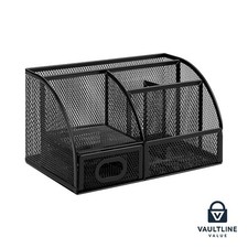 Desk Organizer Pen Holder Office Caddy Storage Mesh Steel 9.1x5.9x5.5 inches