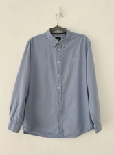 Crew Clothing Co Shirt Men?s Light Blue Slim Fit Button Down Long Sleeve Size XL