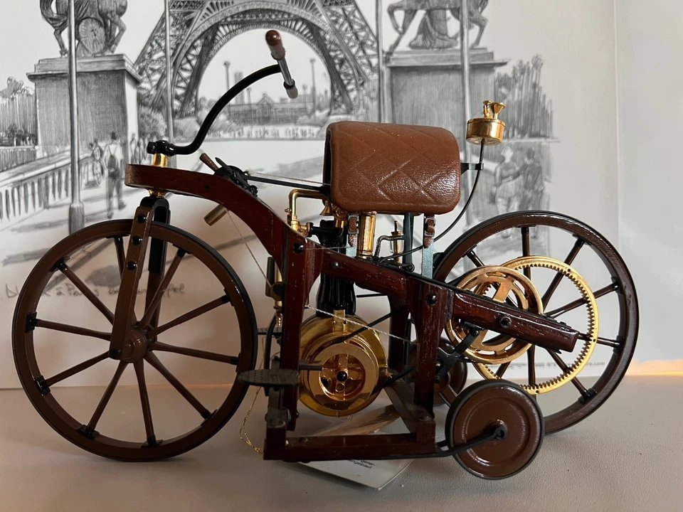 Franklin Mint Daimler Reitwagen 1885, erstes Motorrad der Welt inkl. OVP - Bild 4 von 4