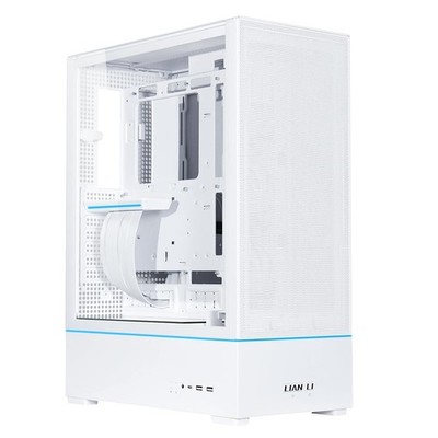White SUP01 Computer Chassis 45L Stand Up Case with RGB Fans and Cooling Design