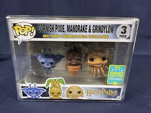 Funko Pop! Harry Potter 3-Pack Cornish Pixie, Mandrake & Grindylow 2016 Excl
