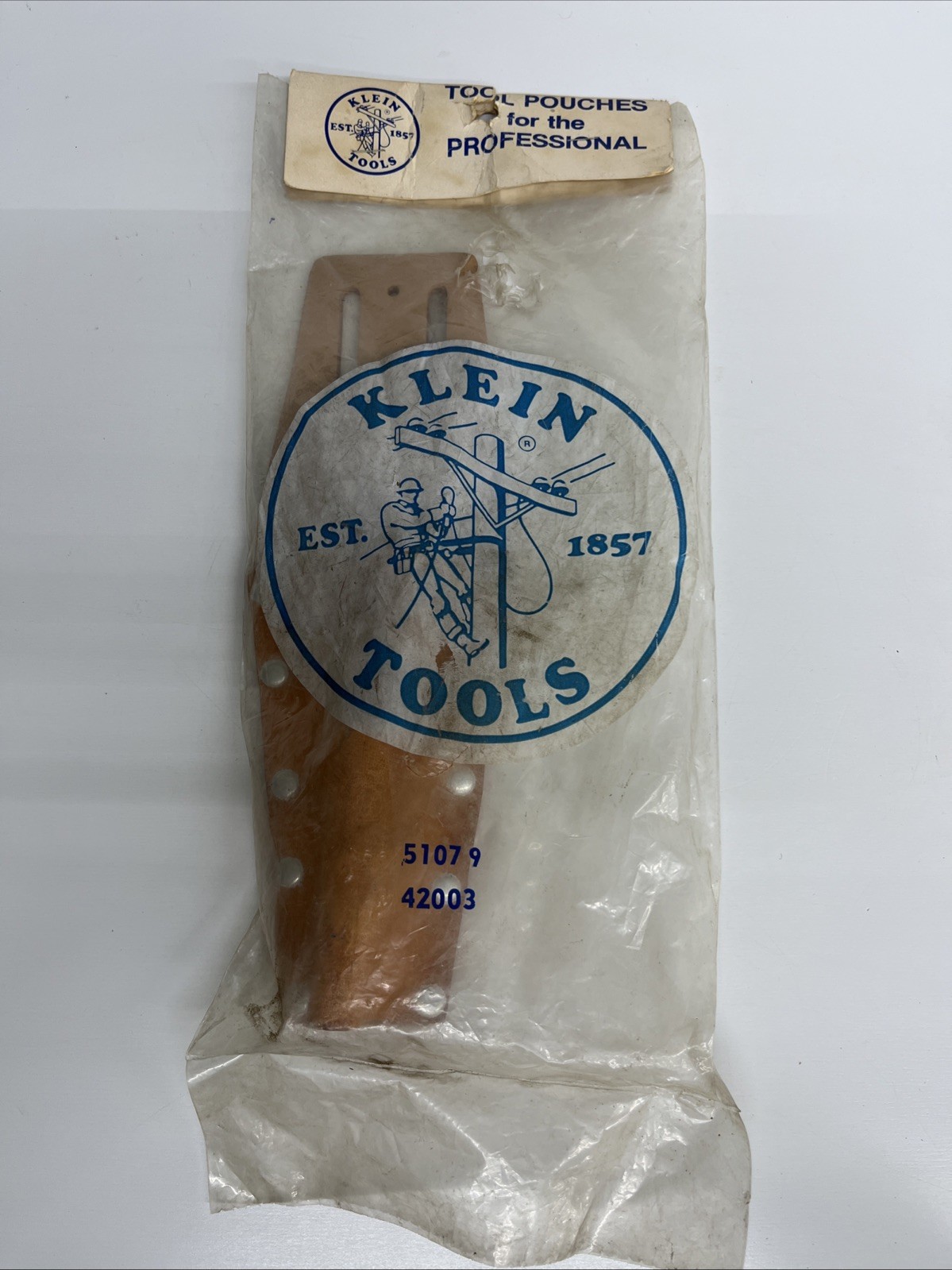 Vintage Klein Tool Pouch 5107 9 Bull Pin Holder NOS Original Package