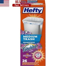 Fabuloso Scented 8 Gallon Trash Bags W/ Odor Neutralizer 26 Count Drawstring New