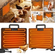 2 Chicken Coop Heater Safe Radiant Space Heat 100/200W Pet Poultry Winter Warmer