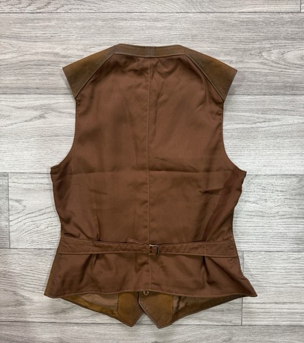 Vintage Ralph Lauren Brown Leather Vest Size 10 - Picture 2 of 18