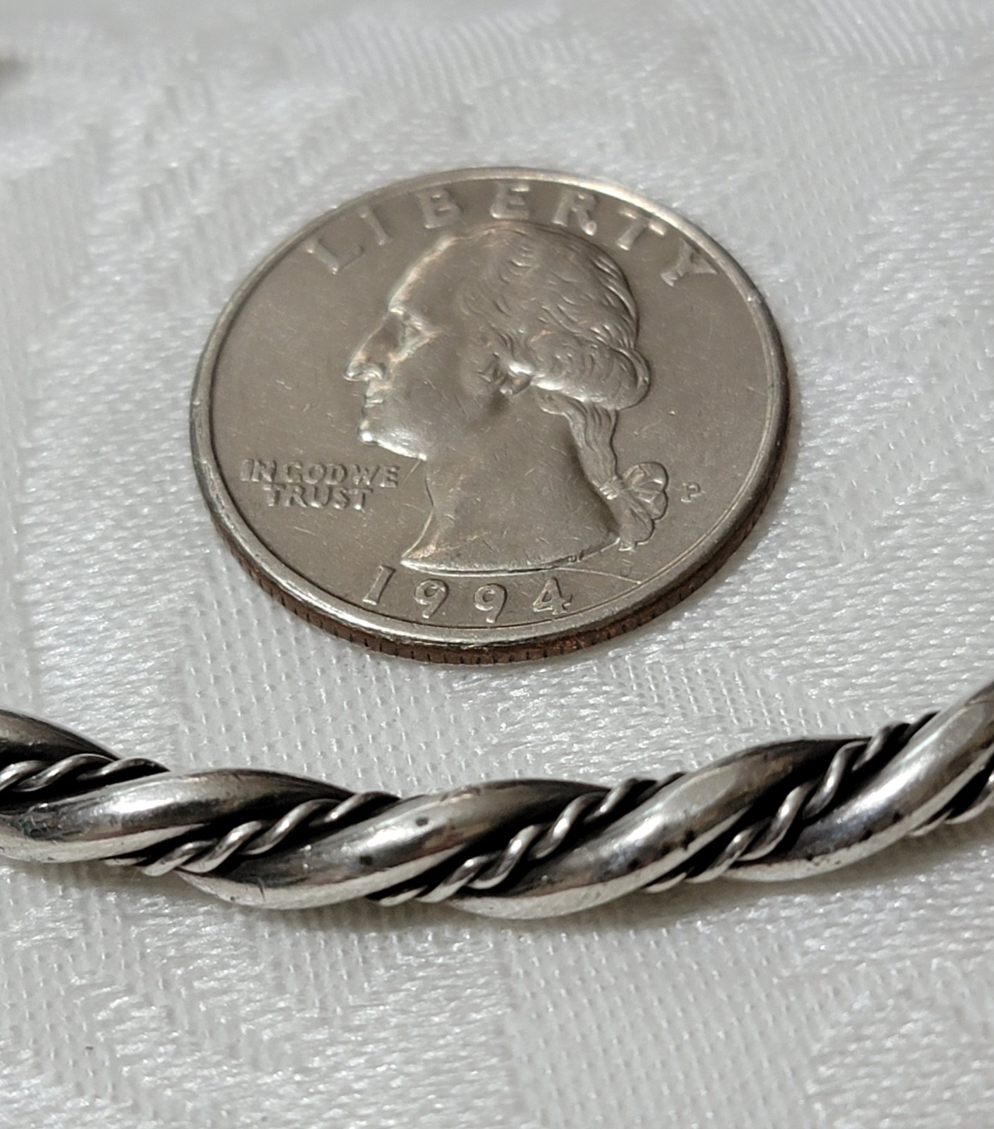 SOLID STERLING SILVER LARGE & SMALL TWISTED SILVE… - image 11