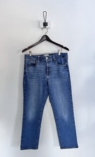 Universal Thread High Rise Crop Straight Womens Jeans Sz 10/30 R Slight Distress