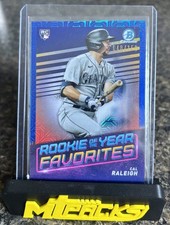 🔥CAL RALEIGH RC 2022 Bowman ROOKIE of the Year Favorites BLUE Mojo /150🔥