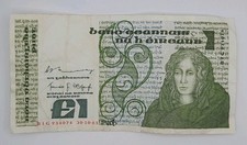 1981 Central Bank of IRELAND - £1 (One) Pound Banknote Serial No. BIG 934074