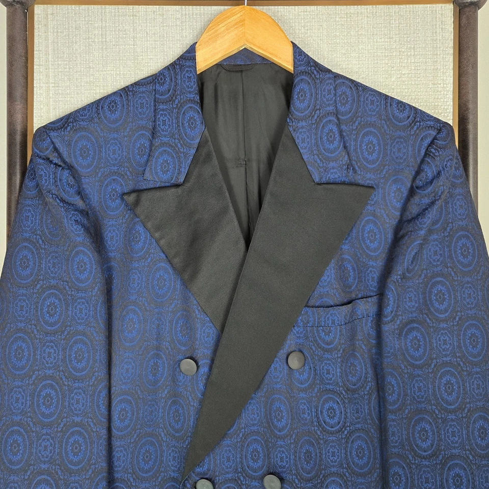 Chaqueta de Cena Lord West De Colección Para Hombres Talla 43 Solapa Pico Doble Pecho Mandala Esmoquin Foto 2 de 4