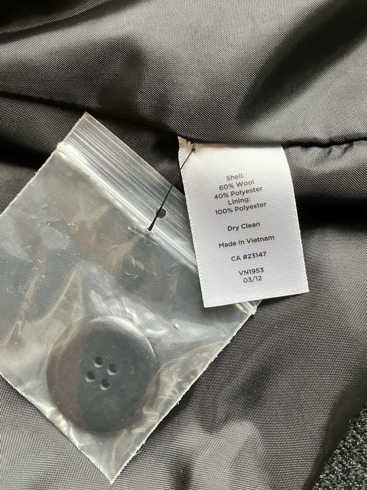 Talbots Wool Blend Button Front Black Blazer 14 X… - image 8