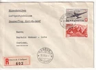 Switzerland airmail cover 1,50 fdc first flight Jubilee 1944 Zurich Genf registe