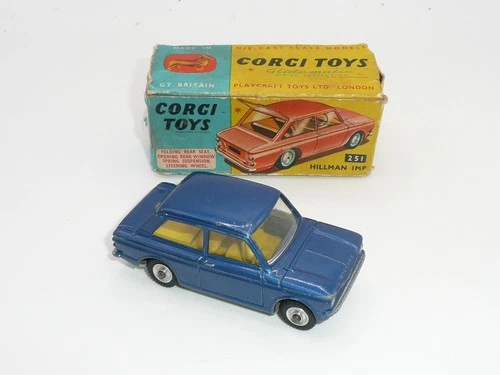 Corgi Toys 251 Hillman Imp  Boxed *base plate has been removed*