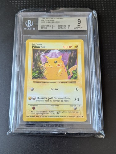 Pikachu (Shadowless) graded BGS 9 for sale on eBay