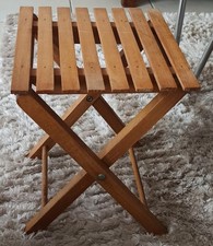 ancien tabouret chaise de pêche pliant en bois. années 60