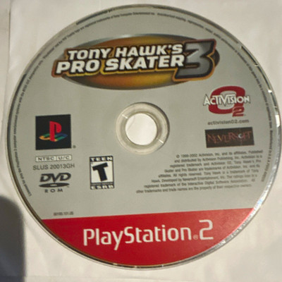 tony hawk's pro skater 3 ps2 game disc only activision t-teen ntsc-u/c