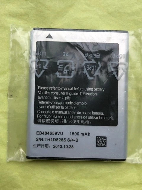 Bateria de telefone Samsung fabricante de equipamento original Galaxy W i8150 S5820 S8600 Wave3 S5690 W689 EB484659VU - Imagem 2 de 4