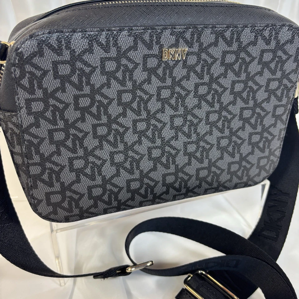 Bolso de mano DKNY para mujer cámara tutú negro con doble cremallera Foto 2 de 4