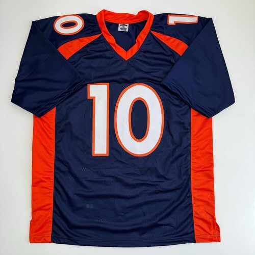 Autographed/Signed Emmanuel Sanders Denver Blue Football Jersey JSA COA - Picture 4 of 4