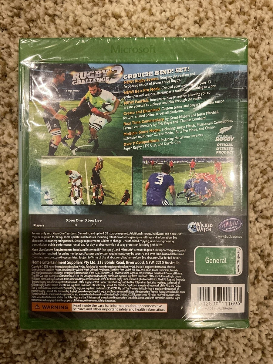 Rugby challenge 3 xbox one sale