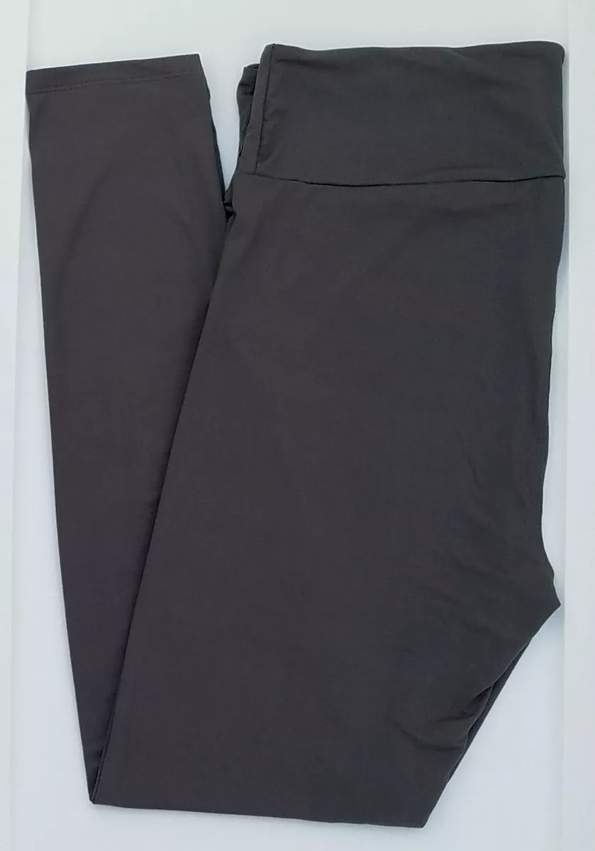 TC2 LuLaRoe Tall & Curvy2 Leggings Beautiful Solid Dark Gray NWT Free  Shipping