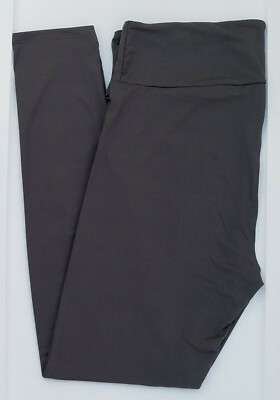 OS LuLaRoe One Size Leggings Beautiful Solid Dark Gray Rare ! NWT 11