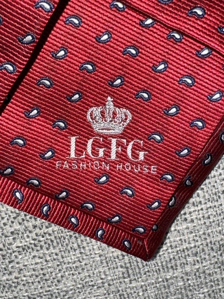 LGFG 领带男式领带时尚漂亮丝绸皇冠学院风 — 第 3/4 张图片