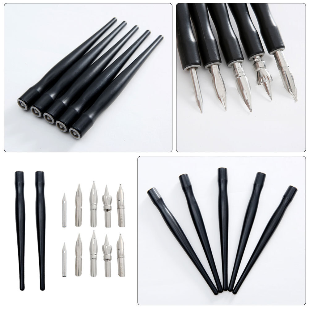 2 Sets/12pcs Cartoon Nibs Comic Pen Professional Dip Holders