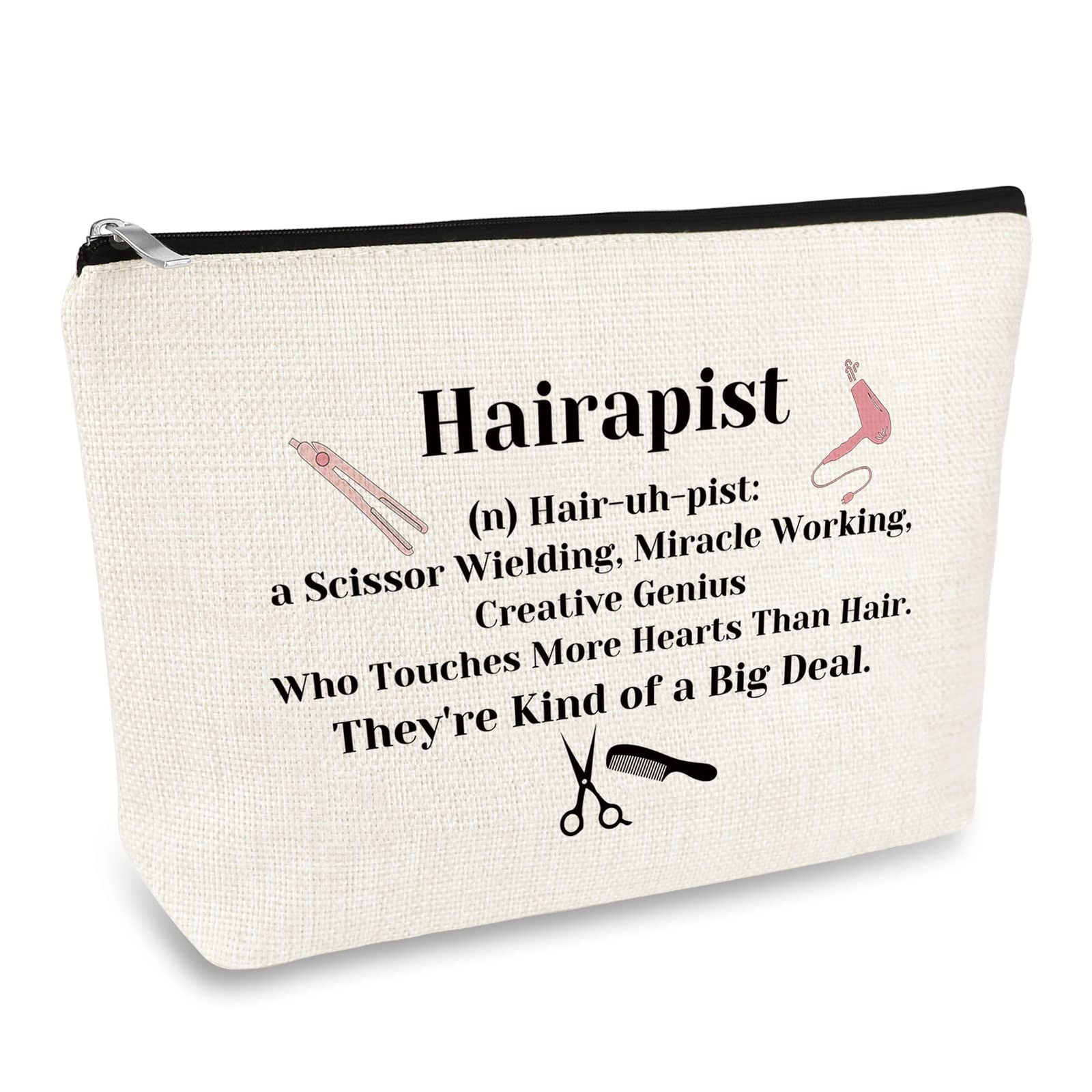 Hairdresser Gifts Hairapist Makeup Bag Hair Stylist Gifts Cosmetic Bags Inspi...