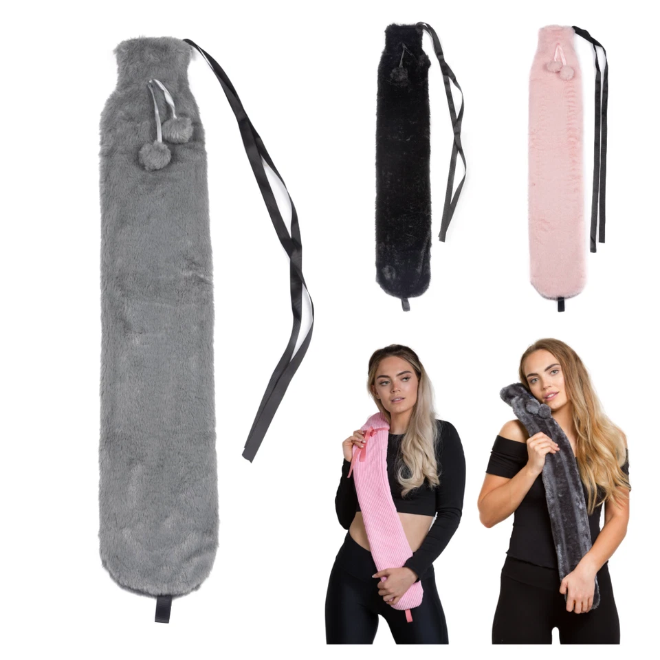 BODYBOTTLE AMAZING EXTRA LONG HOT WATER BOTTLE WITH DESIGNER COVERS. 2000ML 75CM