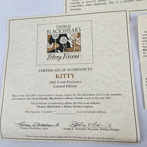 KITTY 2001 Event Exclusive Thomas Blackshear Ebony Visions Ltd Edit. COA Box - Bild 14 von 17