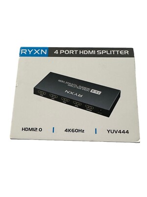HDMI 2.0 Splitter 1 in 4 Out 4K 60Hz, 1x4 HDMI Splitter Support HDCP Dolby Atmos