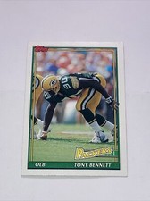 TONY BENNETT 1991 TOPPS FOOTBALL CARD # 452