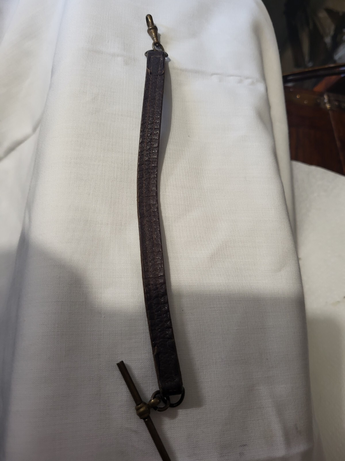 Vintage Leather Pocket Watch Chain 8 INCH IN LENGTH eBay