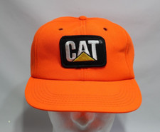 Vintage CAT Tonkin Snapback Trucker Hat Patch Caterpillar Made In USA