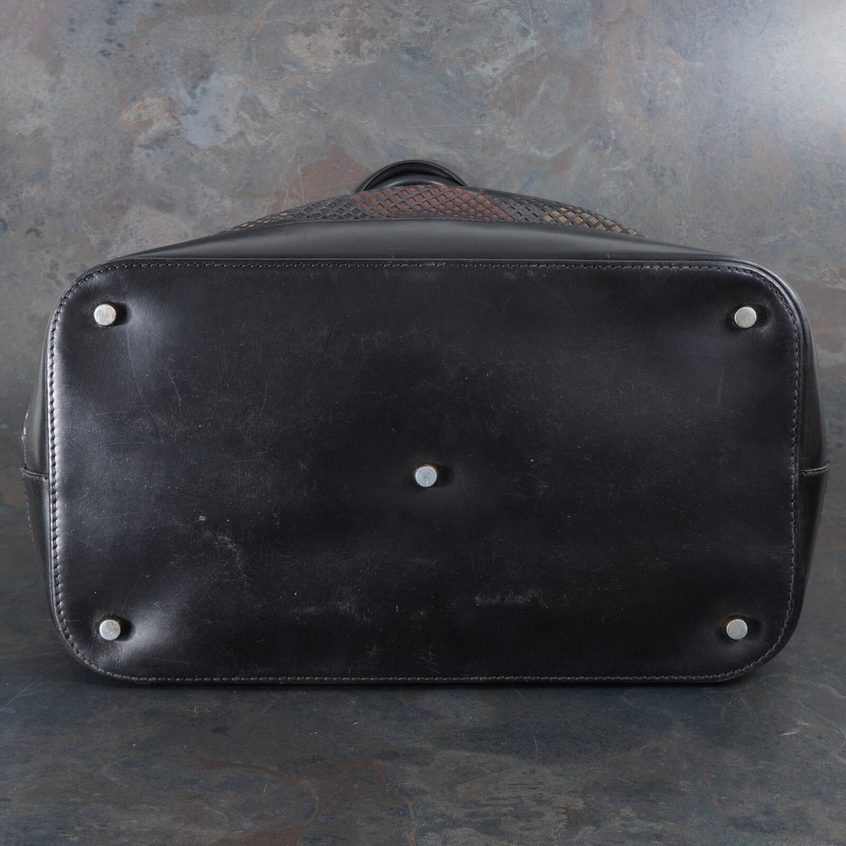 Burberry Prorsum St Ives Perforated City Motif Leather Burberry Prorsum St Ives Perforated City Motif Leather