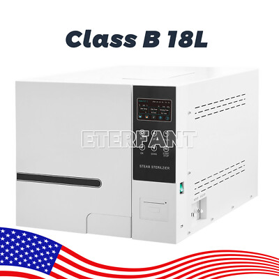 18L Class B Dental Autoclave Vacuum Steam Sterilizer Sterilization w/ Printer