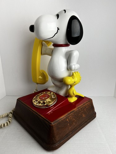 Vintage The SNOOPY & WOODSTOCK PHONE Landline Rotary Telephone 40 Yrs Old - Picture 5 of 24