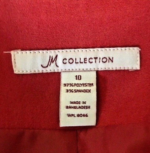 J M COLLECTION Vest Burnt Orange Faux Suede Sz 10 Quilted NEW w/Tags - Picture 8 of 12