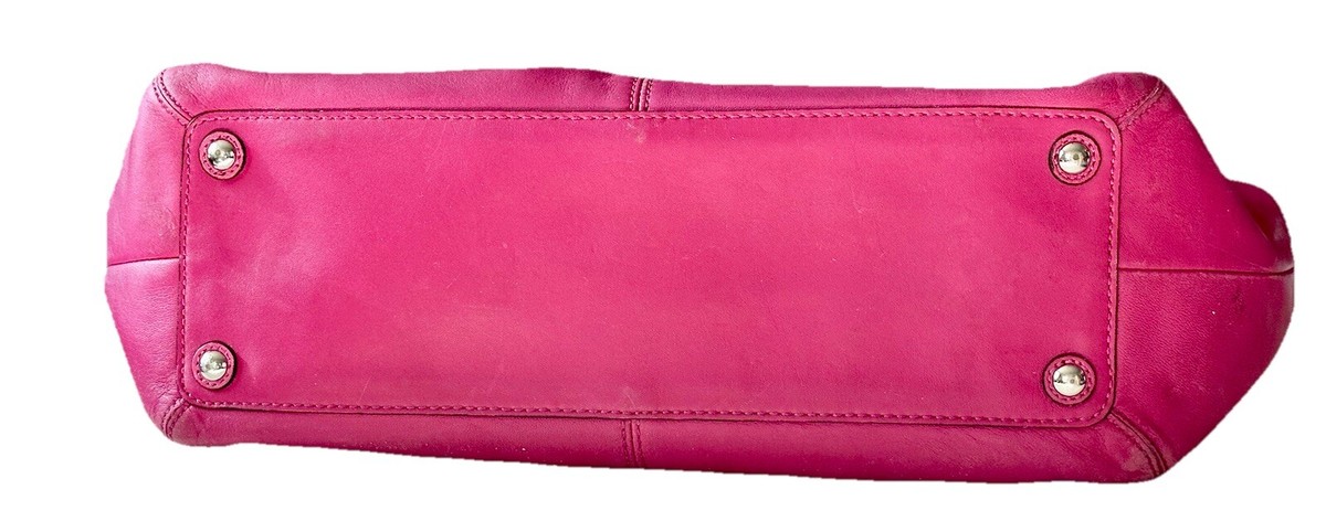 バッグ Coach Leather Hampton Soho Bag Pink Coach Hampton Canvas Pink Leather Buckle Soho Shoulder Bag