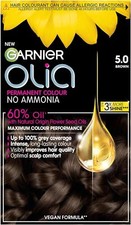 Image of Garnier Olia Permanent Hair Dye, Up to 100% Grey Hair Coverage, No Ammonia, 5.0