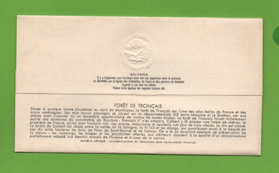 FDC 1976 - the Forest Of Tronçais ( Ref. 8943) - Image 2 of 2