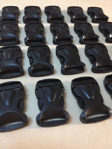 30 Buckles Black Plastic Quick Release for 1" wide webbing - Picture 11 of 11