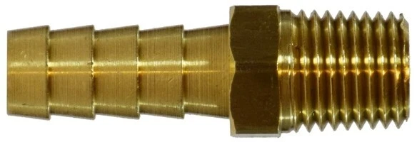 3/4" Hose Barb x 3/4" Male NPT Brass Pipe Fitting for Gas Water Air Fuel Qty 10 - Image 2 of 2